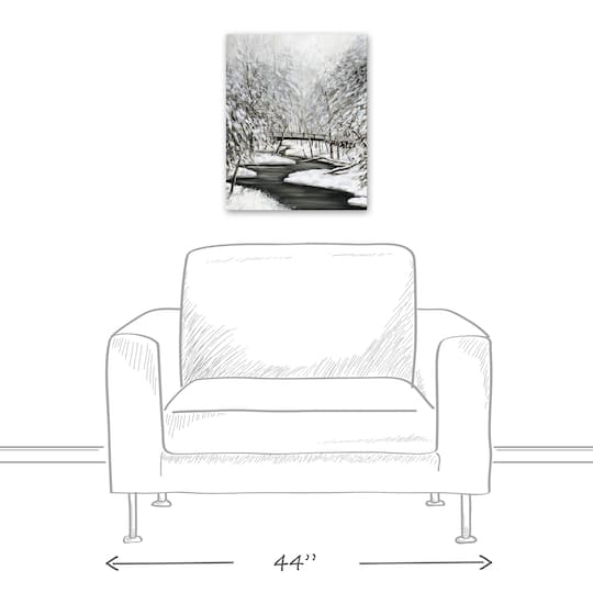Winter Creek 16" x 20" Canvas Wall Art